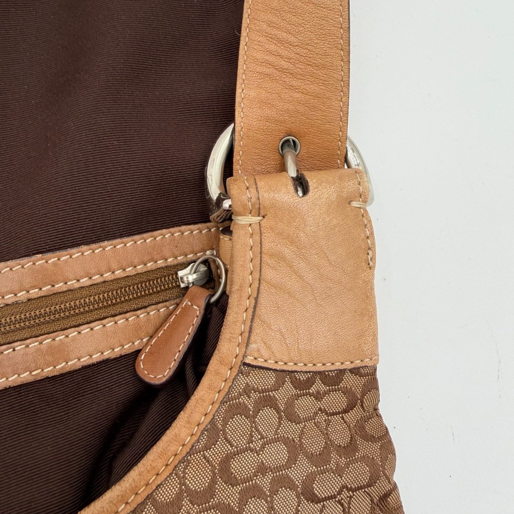 Coach Soho Signature Jacquard & Leather Hobo Shoulder/Crossbody. Style 6386 - Picture 9 of 16